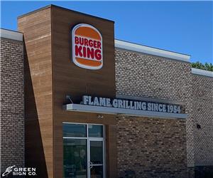 Burger King (Greenwood, IN): Custom Restaurant Building Signs, Channel Letters, &amp; Hi Rise Sign