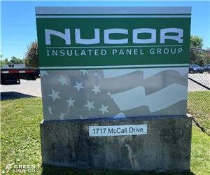 Nucor Insulated Panel Group: Internally Illuminated Monument Sign