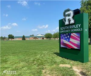 South Ripley Elementary School: Custom Main ID Sign with Electronic Message Center