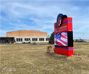 Southwestern Consolidated Schools: Custom Main ID with Electronic Message Center