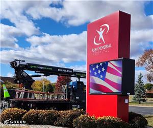 Rush Memorial Hospital Custom Main ID with Electronic Message Center